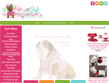 Tablet Screenshot of petswithstyleboutique.com